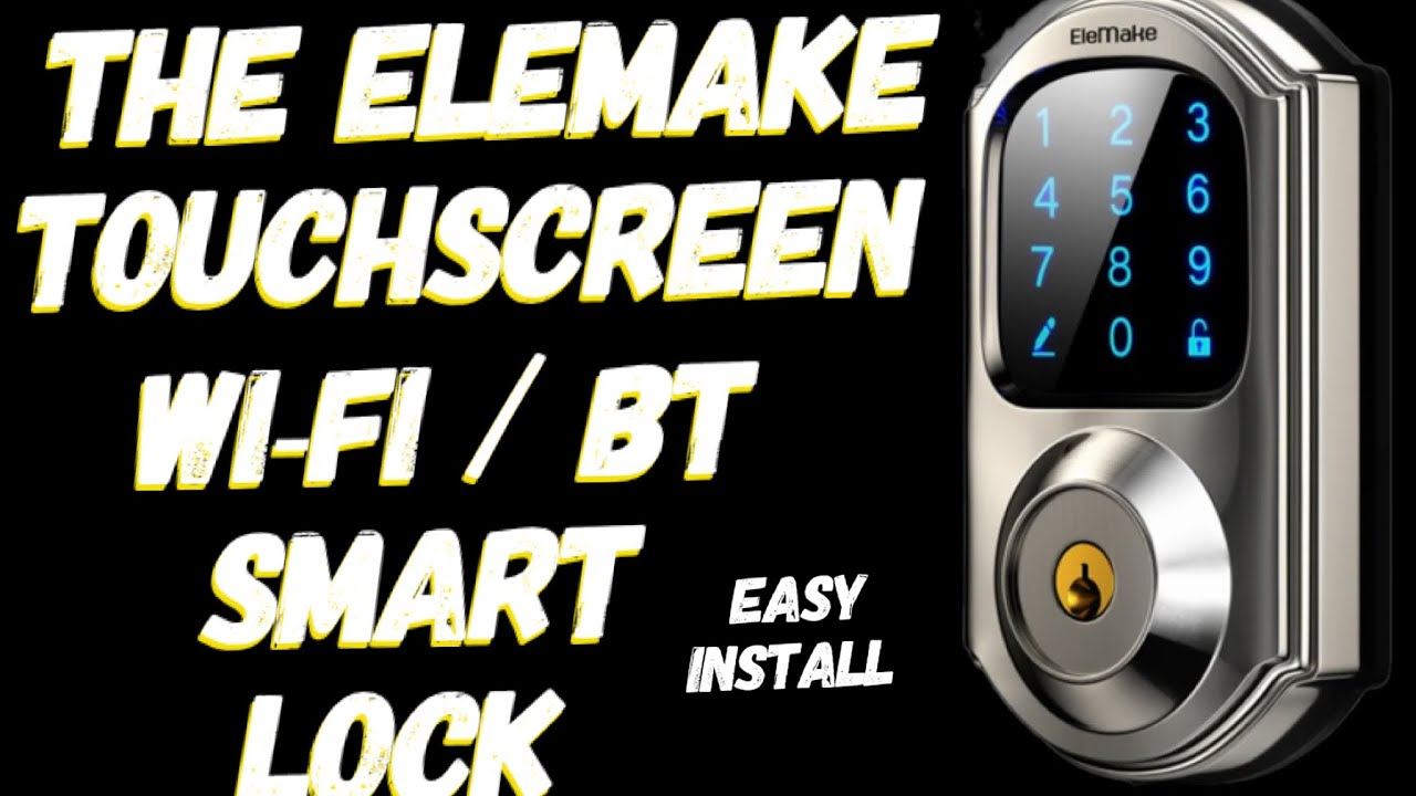 HOW TO INSTALL THE ELEMAKE  WIFI / BT  SMART LOCK FOR YOUR HOME OR SHOP!  I LOVE THIS LOCK!