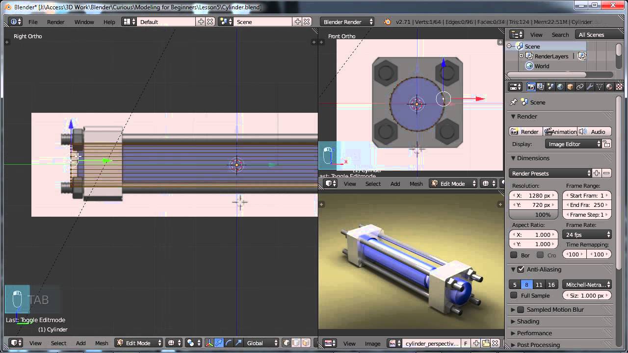 Blender For Noobs - Modeling for beginners - Part 1 of 10