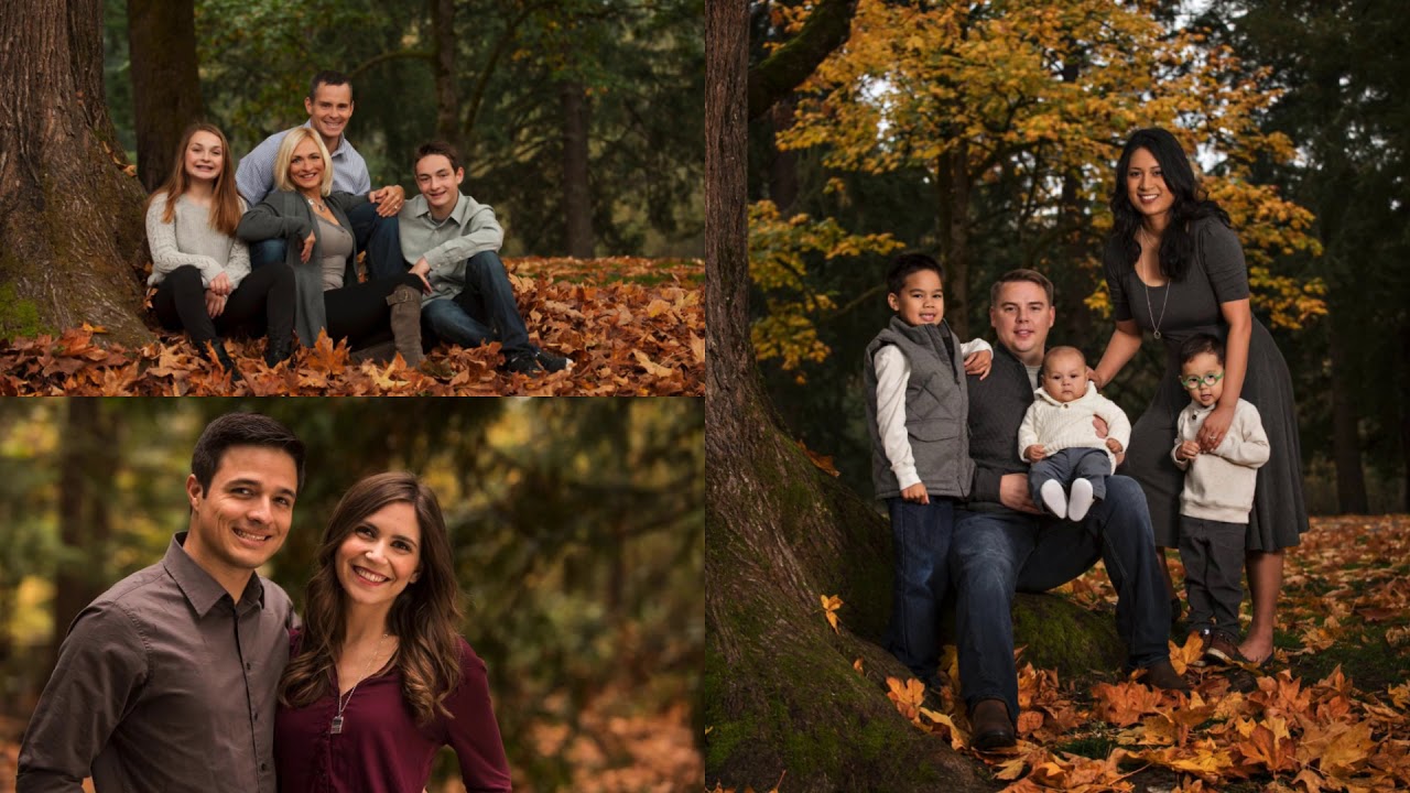 Fall Family Portrait Ideas in the Leaves - Seattle, WA