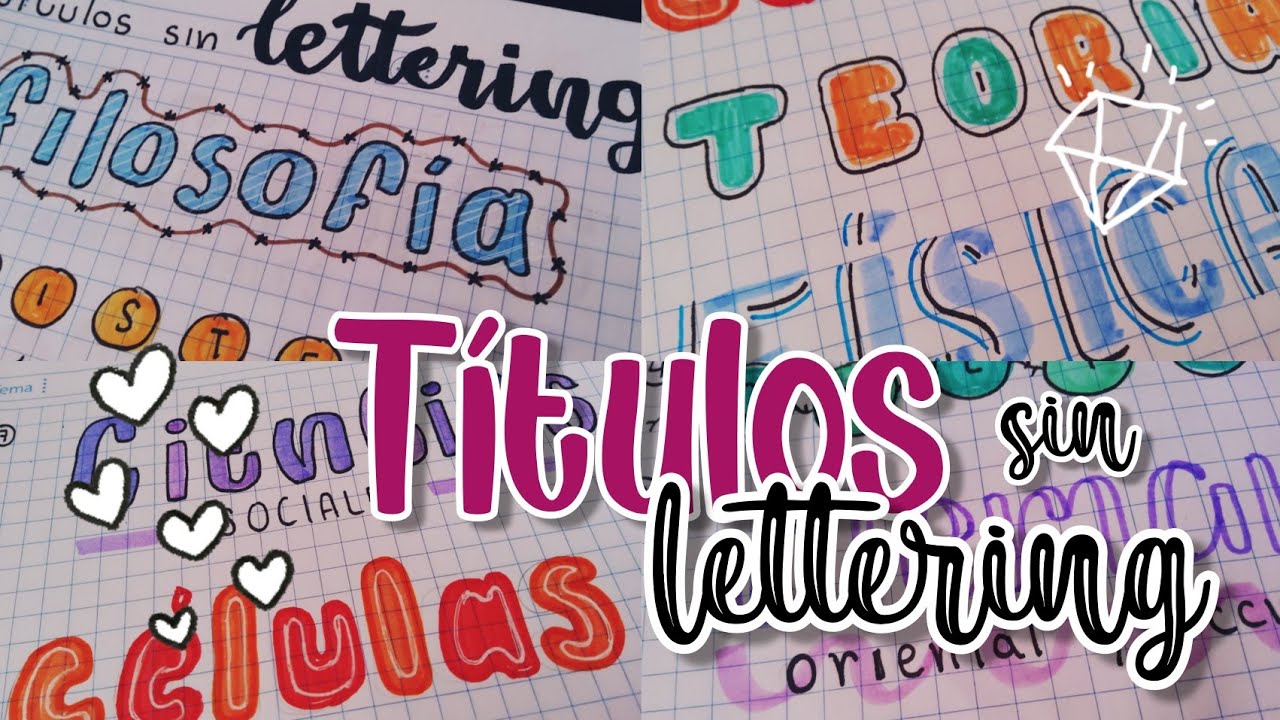 Títulos bonitos SIN LETTERING 🥳
