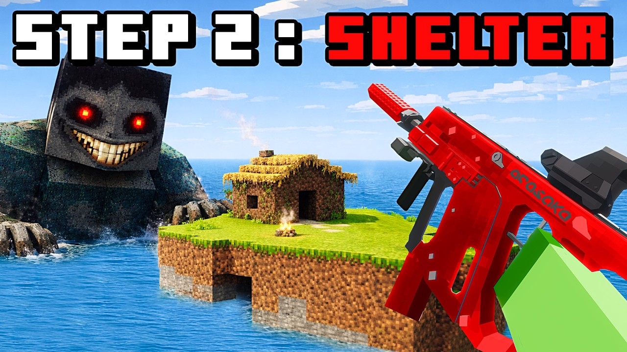 Surviving 1 YEAR in the most REALISTIC Minecraft ISLAND in HARCORE