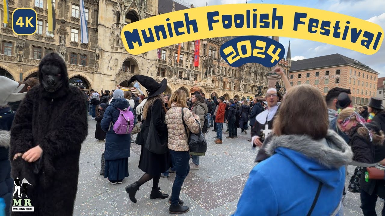 Munich Foolish Festival with Dancing, Stomping, and Partying at Marienplatz. (Don't miss the end)