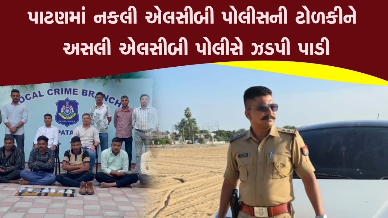 પાટણમાં નકલી એલસીબી પોલીસની ટોળકીને અસલી એલસીબી પોલીસે ઝડપી પાડી