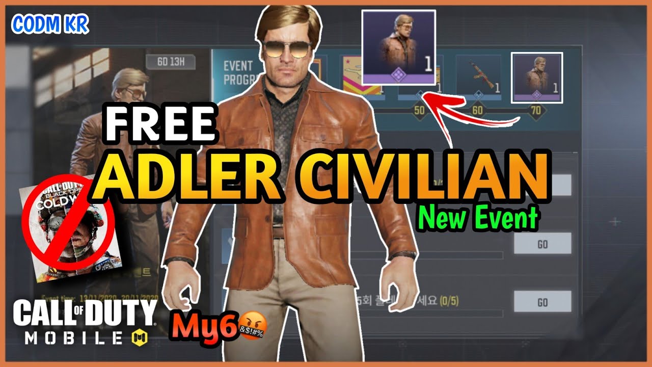 Free Adler Civilian Epic Skin In Call Of Duty Mobile kr + Adler Redeem Code for global