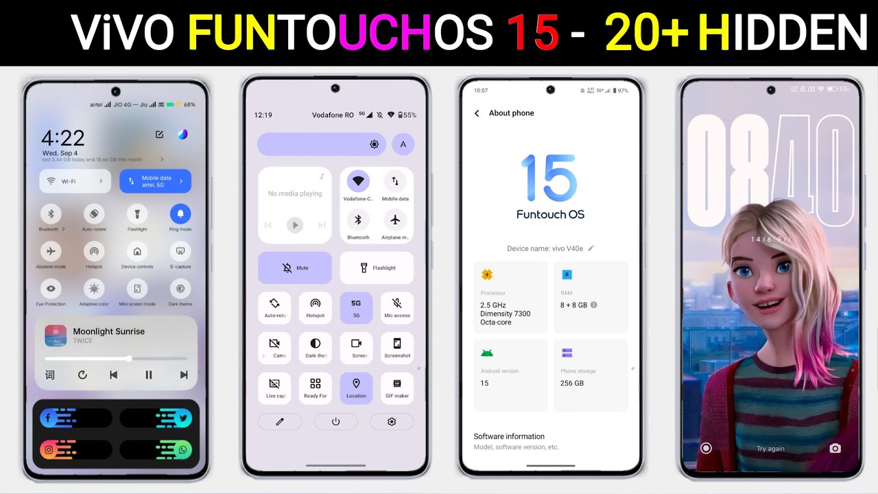 Vivo Funtouch OS 15 Update : New 20 Hidden Features | Vivo Android 15 for Vivo V40,V29,V30 Pro,T3x5G