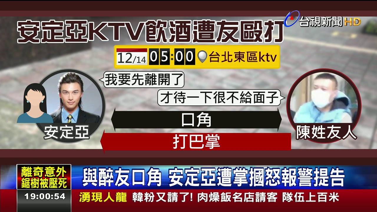 曾與秦楊互毆演員安定亞又爆醉衝突