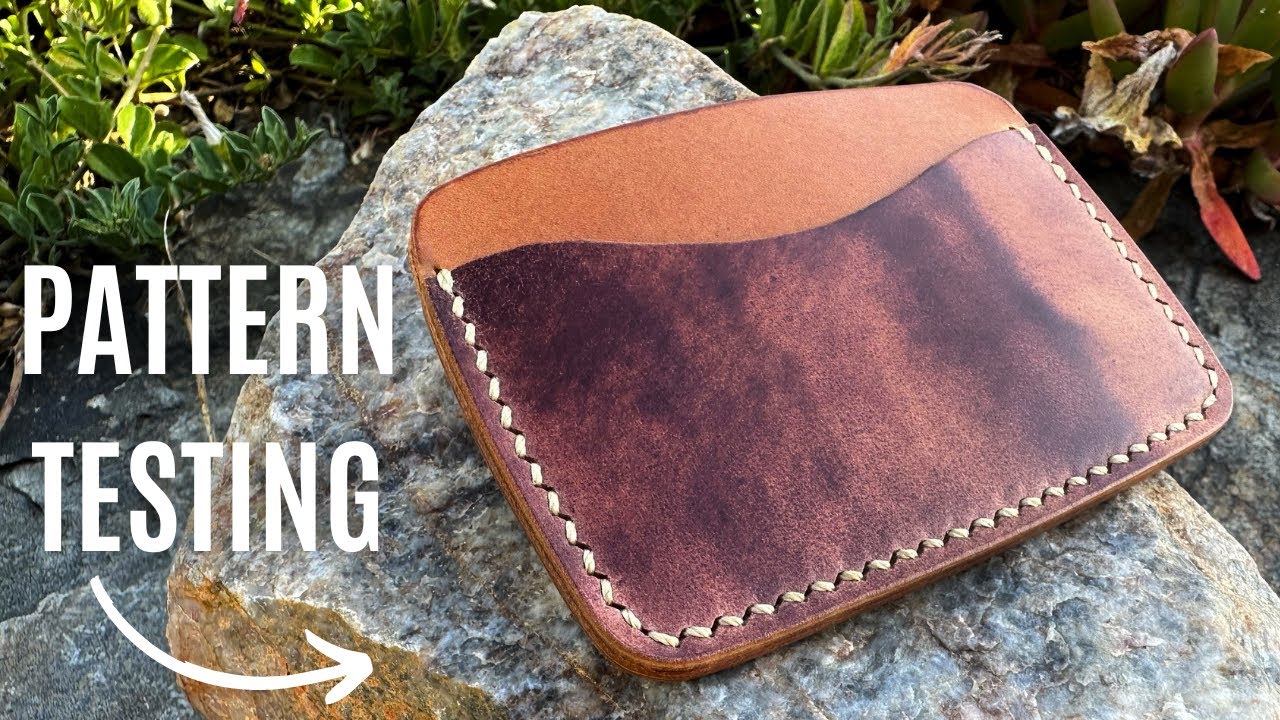 HAND-MAKING a SHELL CORDOVAN Card Holder | HYPER ASMR | Leather PDF Pattern Testing @mattrsupplyco