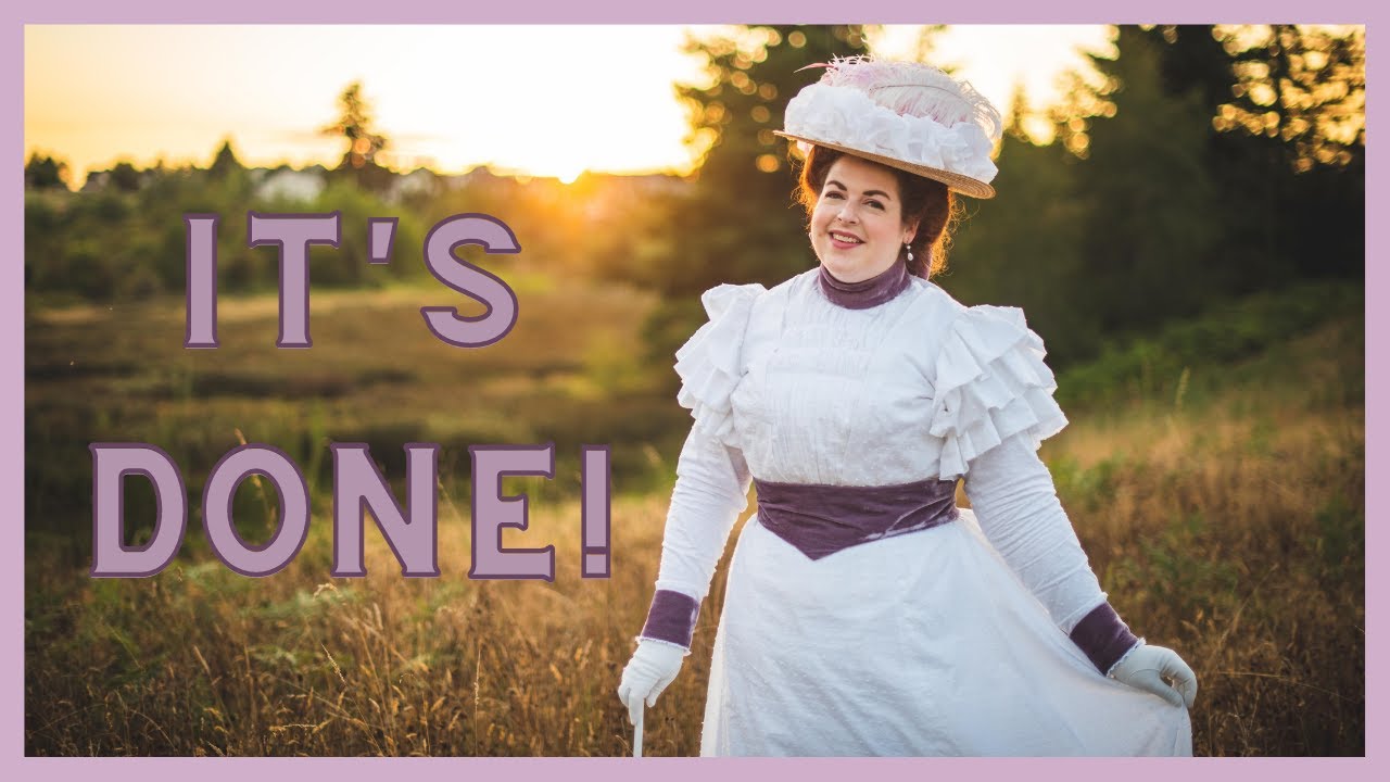 I Finished My 1890's Summer Ensemble! // Making the Hat, Cuffs, and Neck Bow