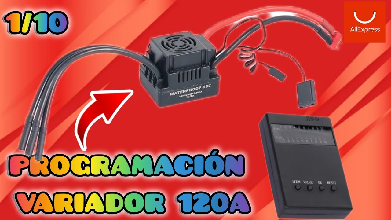 CÓMO CONFIGURAR 👉VARIADOR BRUSHLESS 1/8⚡1/10 🗣 EN ESPAÑOL 🇪🇸