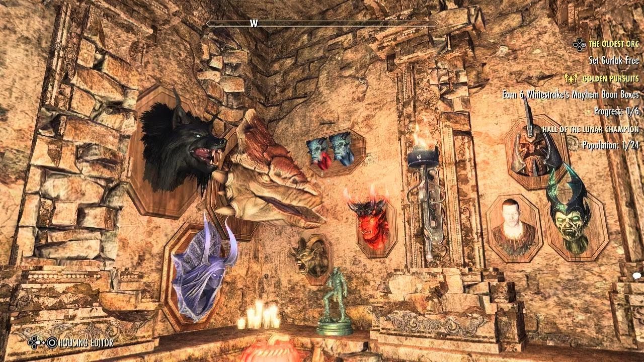 Hall of the Lunar Champion trophy collection 