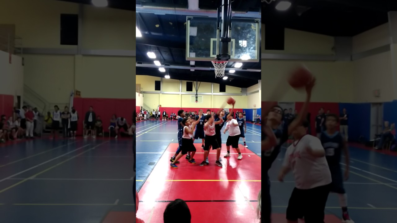 Kristion King's first basketball game.