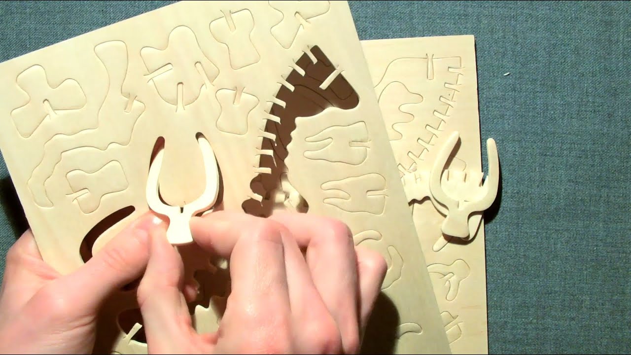Asmr assembling a plywood model kit
