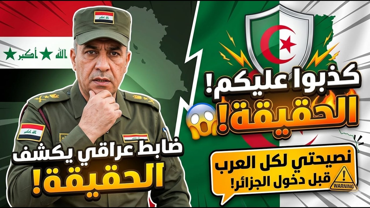 ضابط عراقي يخرج عن صمته ويكشف حقيقة الجزائر🇮🇶🇩🇿كذبوا عليكم هذه نصيحتي لكل العرب قبل دخول الجزائر!😱⚠️