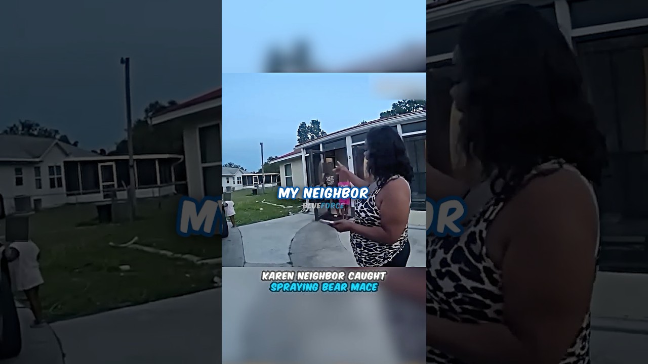 Karen Neighbor Caught Spraying Bear Mace 😱