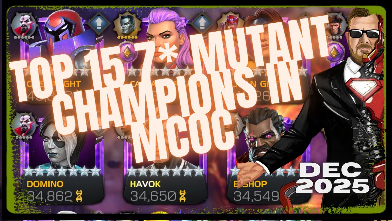 The BEST 15 MUTANT Champions Ranked! December 2025 MCOC Ranking Series Vid 11