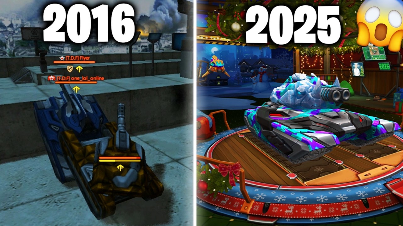 Tanki Online – Мой гараж 2016 против 2025 | 9 лет прогресса 😱