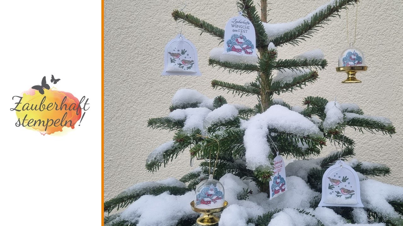 3 x Christbaumschmuck | Anhänger | Weihnachten | Unter der Kuppel | Glasglocke | diy | Stampin' Up!