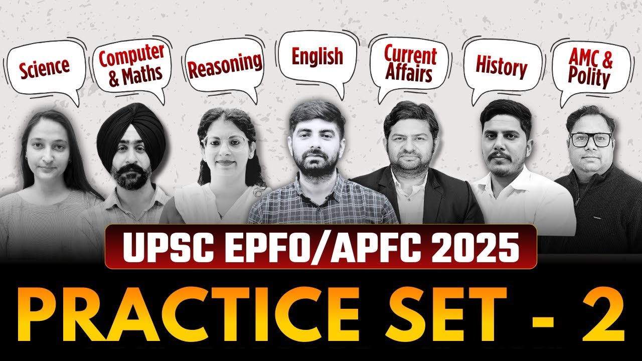 UPSC EPFO APFC 2025 | Practice Set  - 2 | Success Tree
