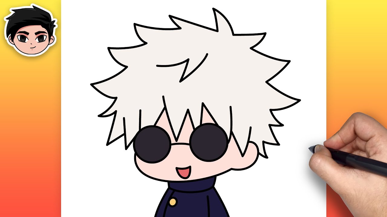 Como Desenhar GOJO Chibi (Jujutsu Kaisen)