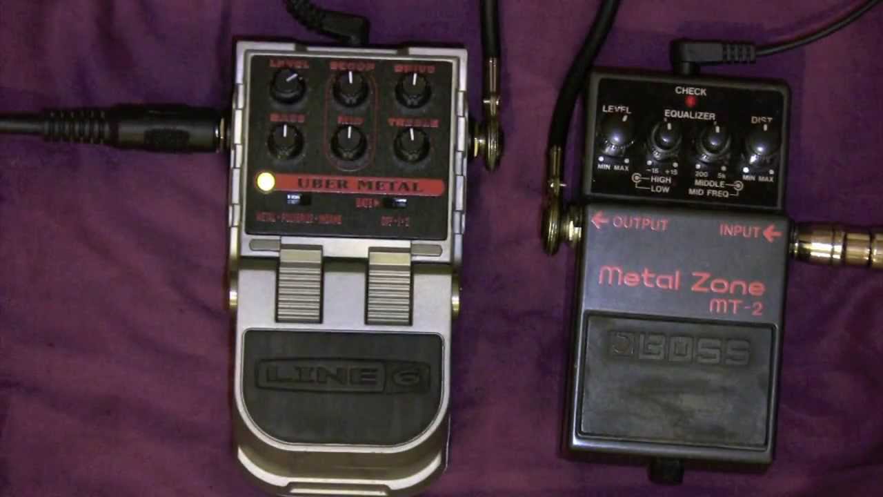 Line 6 Uber Metal Vs Boss Metal Zone In E Standard With Passive Pickups