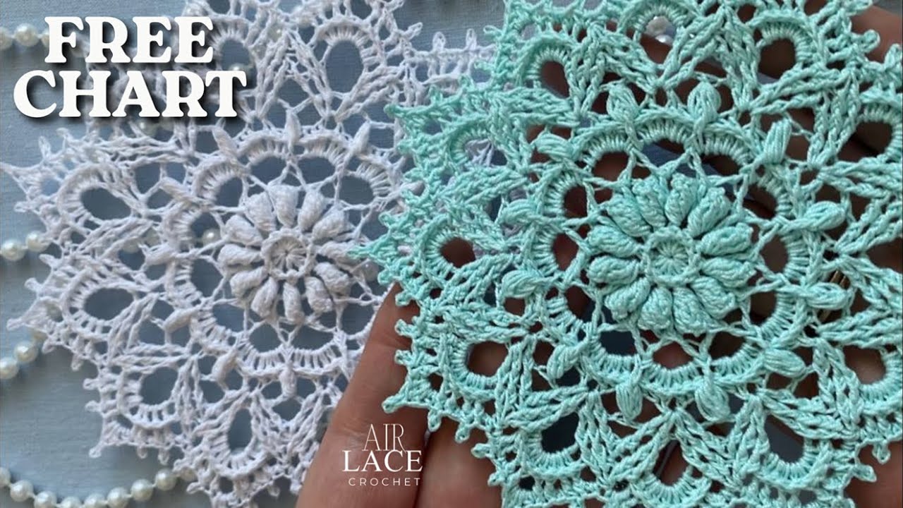 Stunning 3D Crochet Snowflake. Advanced Tutorial (Free Chart Included!)