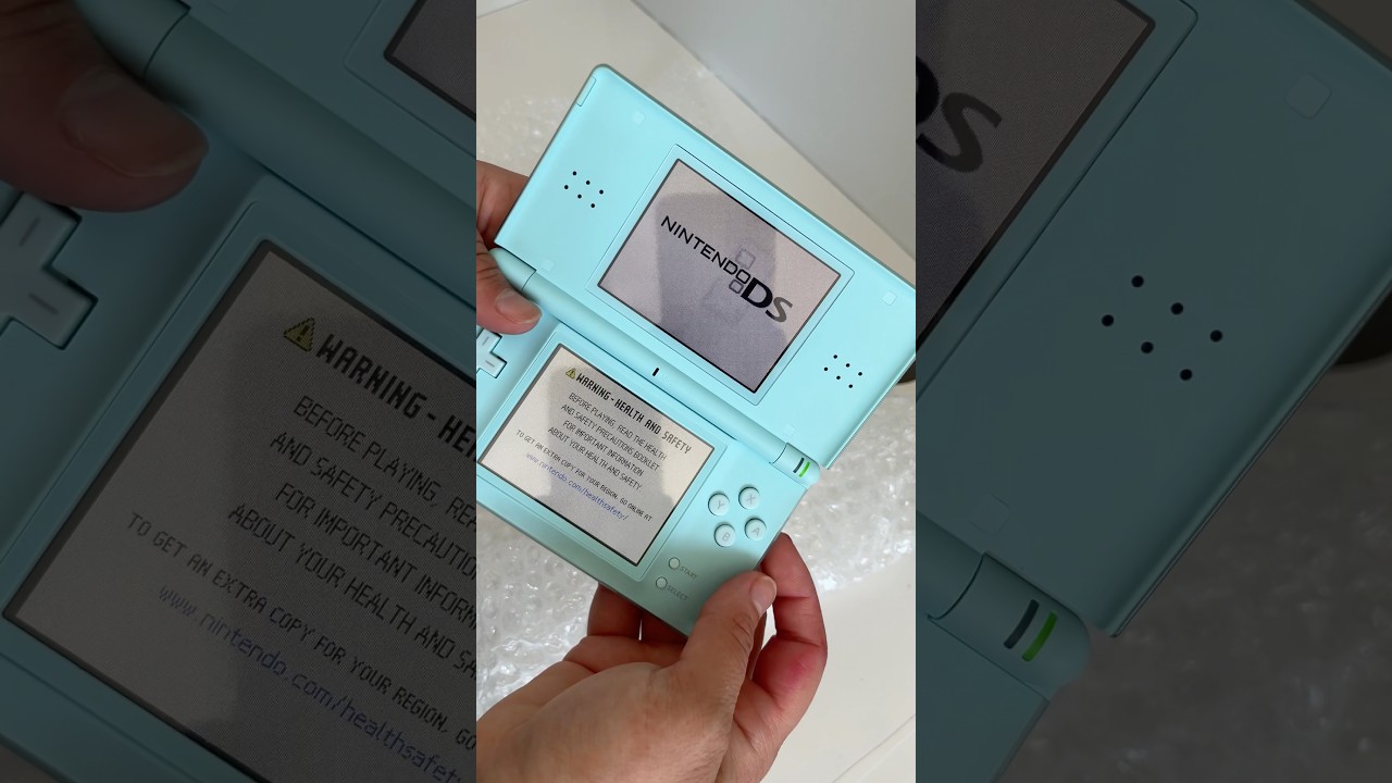Unbox a Nintendo ds lite with me 🩵 | #nintendods #nintendo #retrogaming #nintendodslite #nintendods
