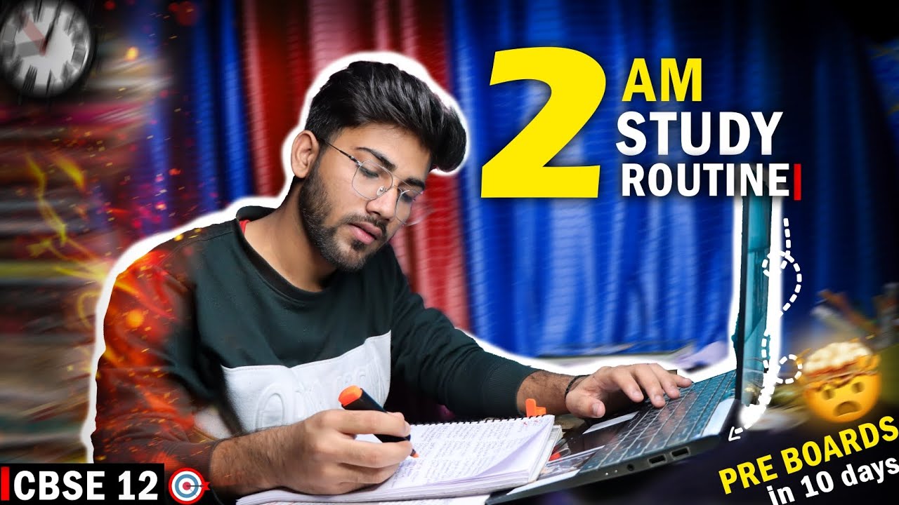 I woke up at 2 am 😱 to study for PREBOARDS 📚 | CBSE 12 🔥 | Study vlog