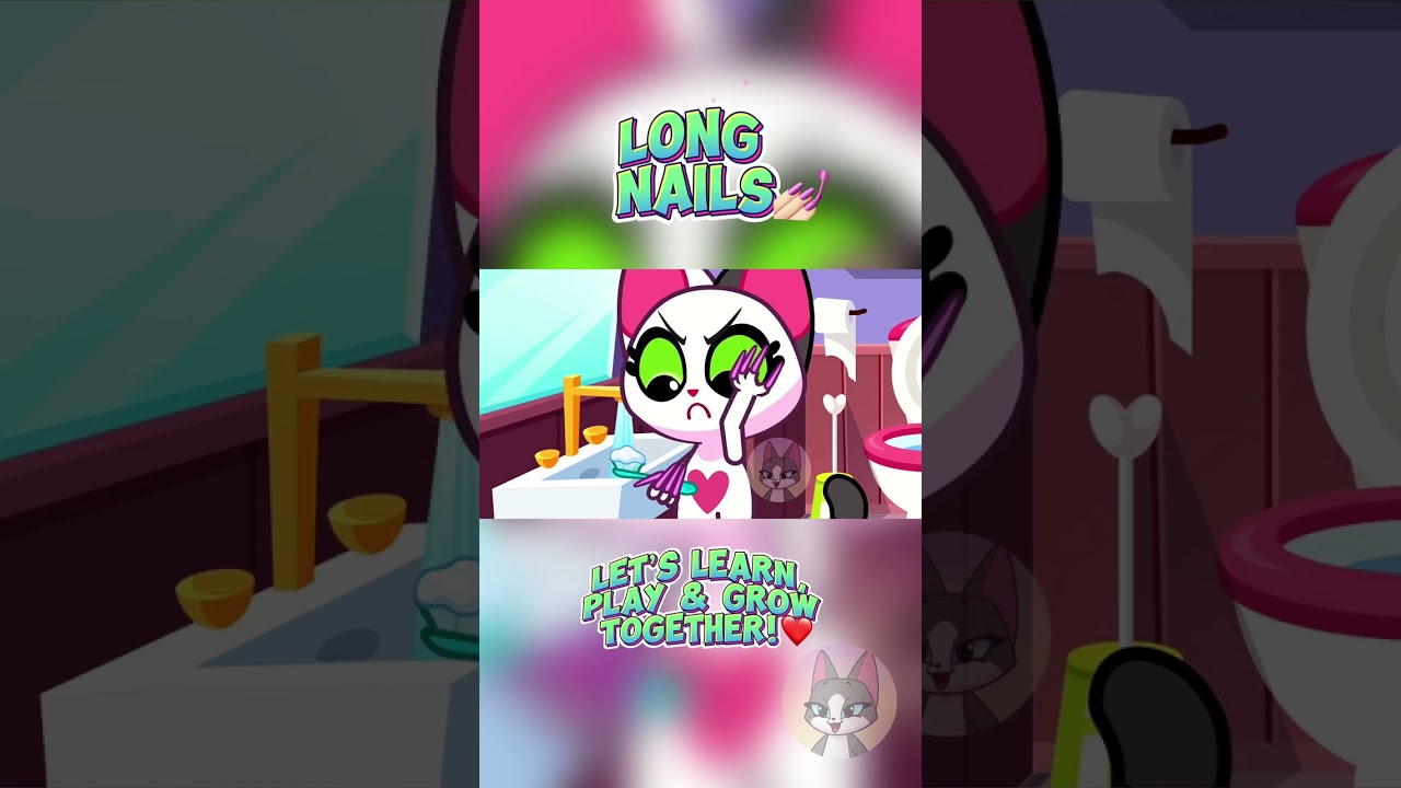 Long Nails 💅🏻 Let&rsquo;s Learn, Play & Grow Together!❤️ #cartoon #kids