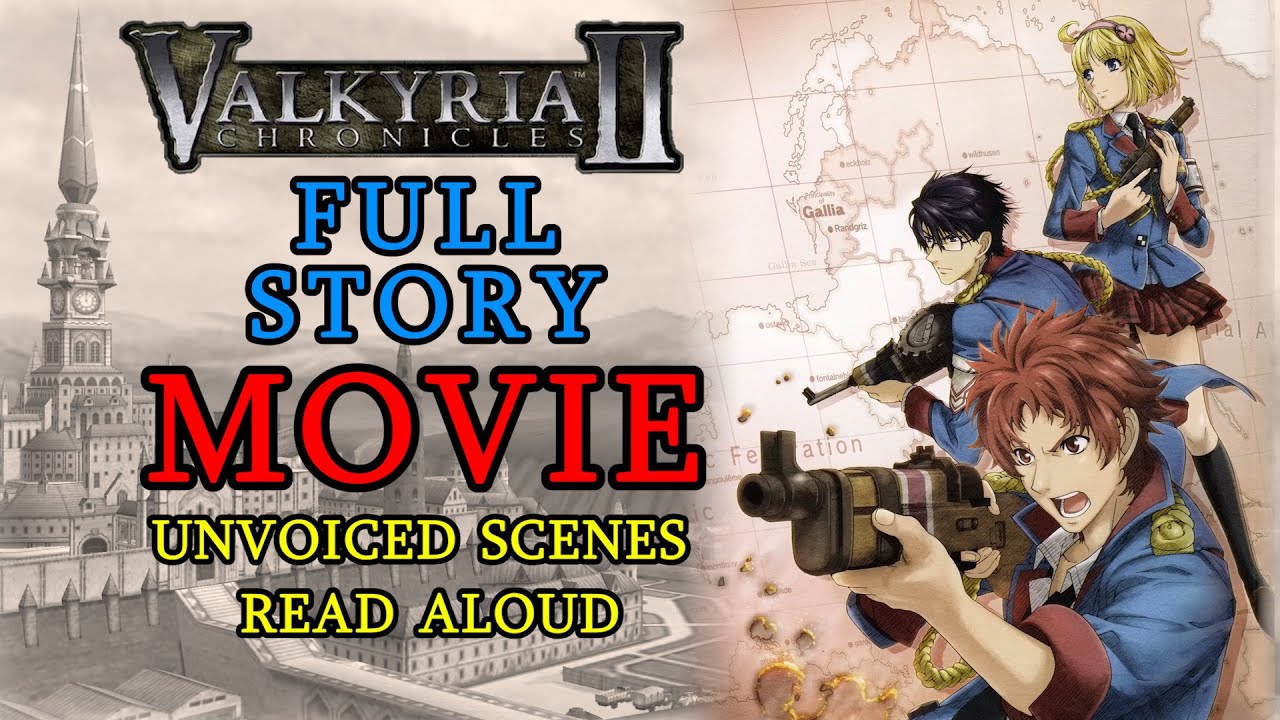 Valkyria Chronicles 2 Full Game Movie - All Story Cutscenes & Interactions (Read in English)