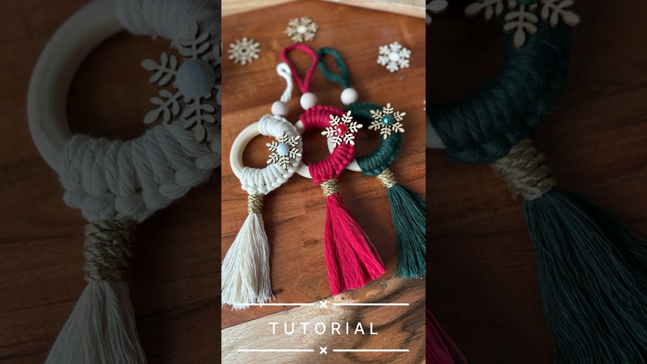 Tutorial Makramee Christmas Anh&auml;nger #macrame #tutorial #diy #christmas