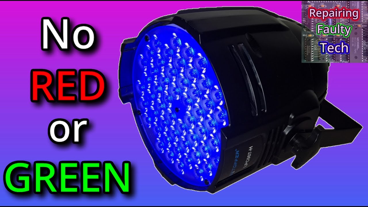 STAGE THEATRE 'PAR' Light  REPAIR - No RED or GREEN - Can I fix it?