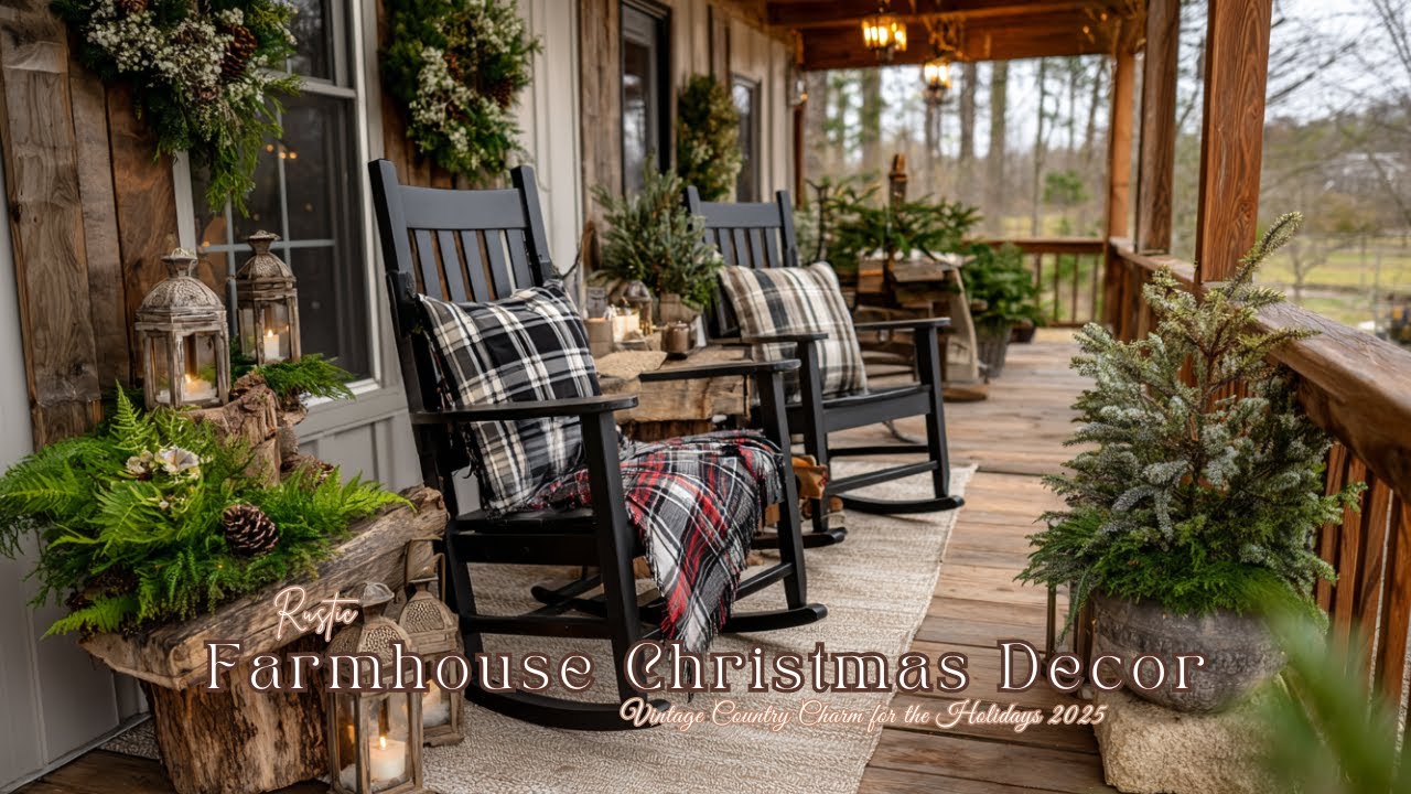 🎄Rustic Farmhouse Christmas Decor Ideas: Vintage Country Decor for the Holidays 2025