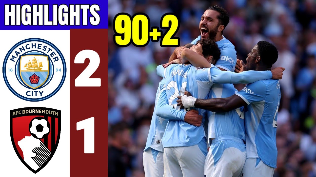Manchester City vs Bournemouth 2-1 Extended Highlights & All Goals | Jo&scaron;ko Gvardiol Goal 90+2!!