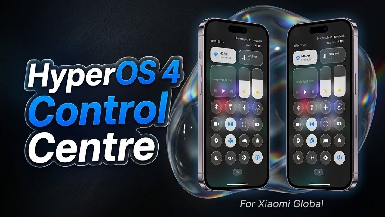 HyperOS 4 Control Centre For HyperOS 1/2/3 & Xiaomi Global