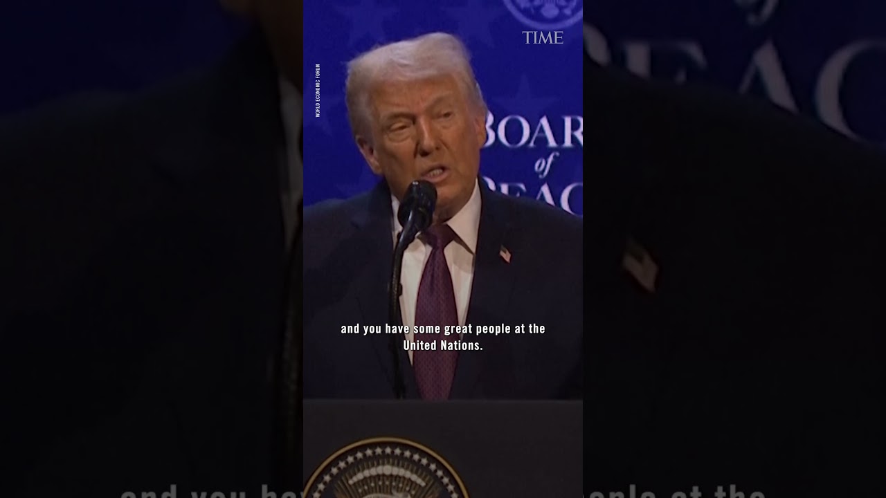 Trump unveils Gaza &lsquo;Board of Peace&rsquo; and lauds overseas accomplishments