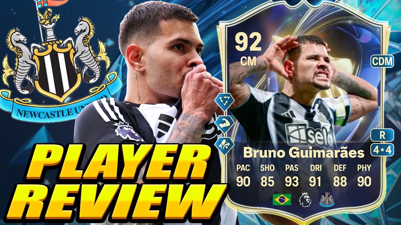 He RUNS THE MIDFIELD&hellip; 🎯🔥 92 TOTS Bruno Guimaraes Review! 92 Team of the Season Bruno Player Review!