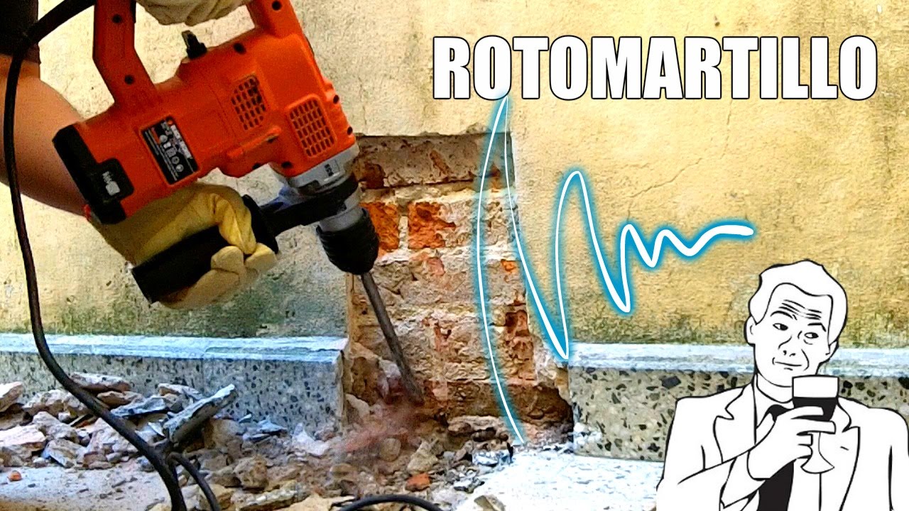 Como usar el rotomartillo. Rompiendo paredes con Amor ! y Plomeria.