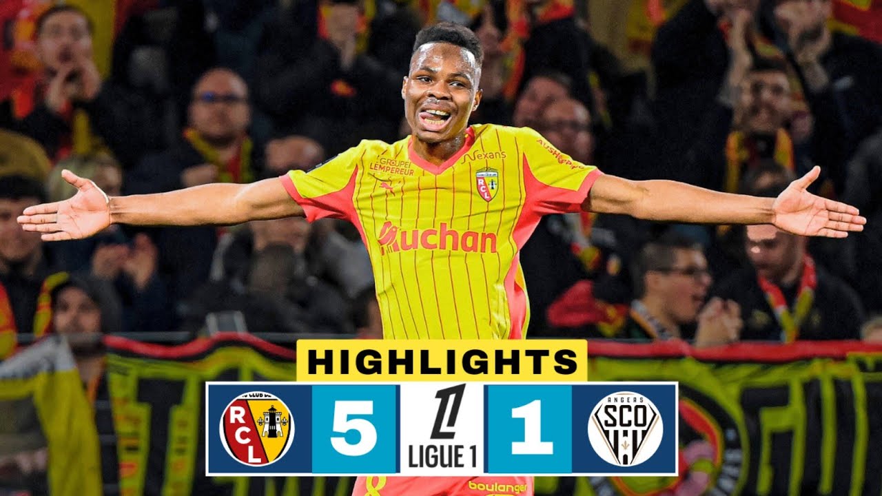 RC Lens - Angers 5-1 R&eacute;sum&eacute; | Mamadou Sangare Goal | Ligue 1 Highlights | Odsonne Edouard Brace