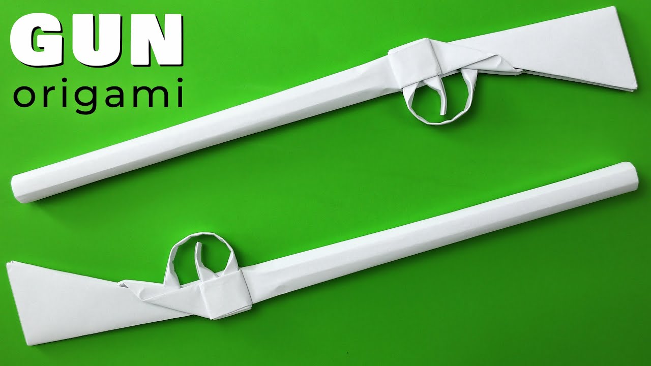 Как сделать реалистичное суперкрутое бумажное ружье оригами! Без клея!
