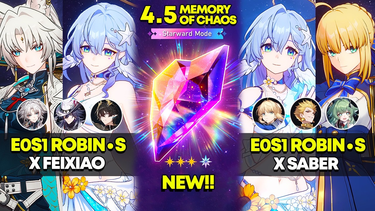 E0S1 Robin &bull; Summeretto x Feixiao & E0S1 Robin &bull; Summeretto x Saber | Memory of Chaos 12 | HSR 4.5