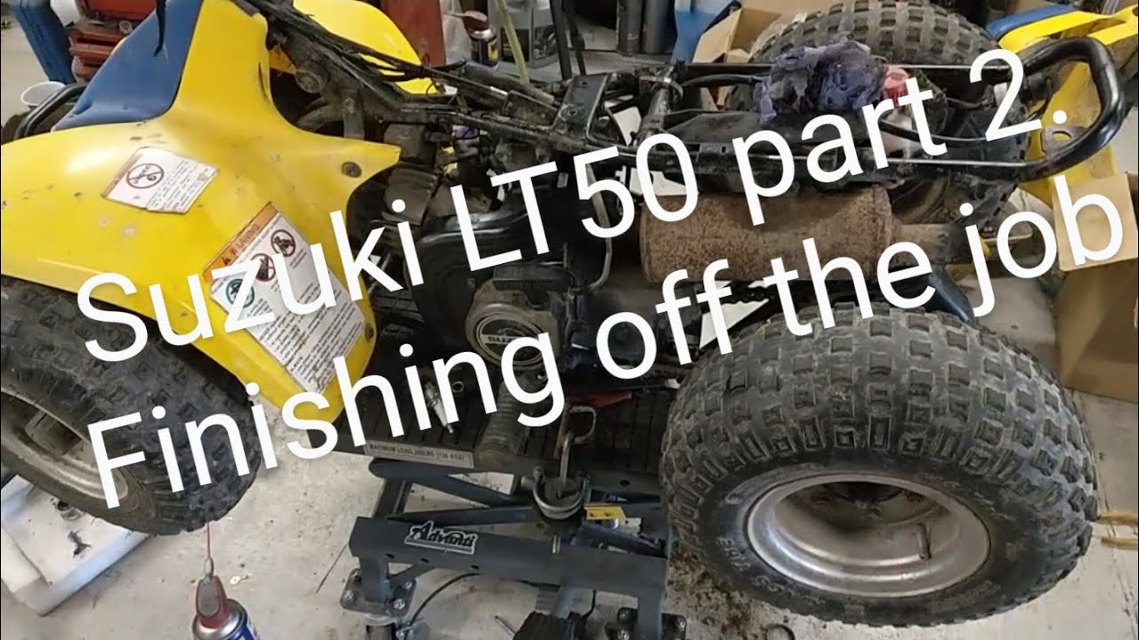Suzuki LT50 Renew rear hub bearings, Chain, sprockets & Brake shoes Part 2