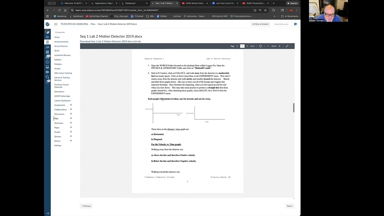 How to Complete the Motion Detector Lab Online