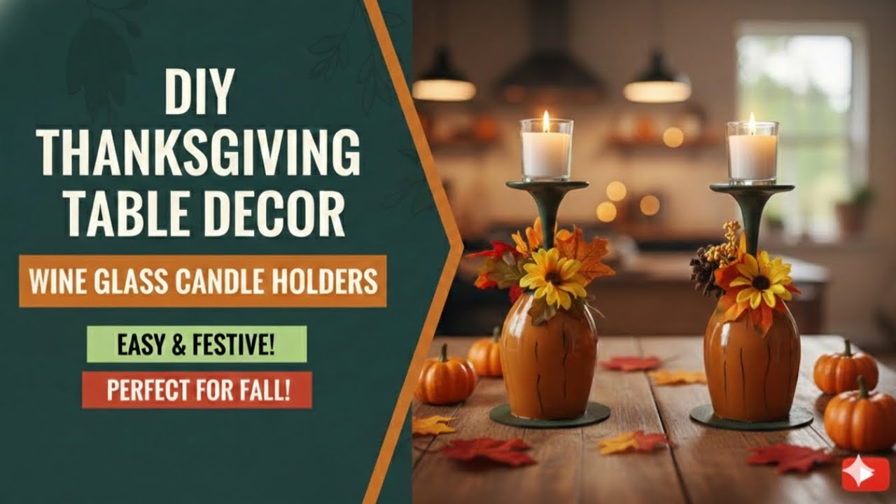 DIY Fall Decorations| Easy to Make Candle Holders