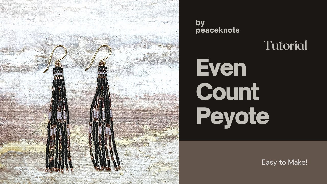 Round Even Count Peyote | Fringe Beaded Earrings