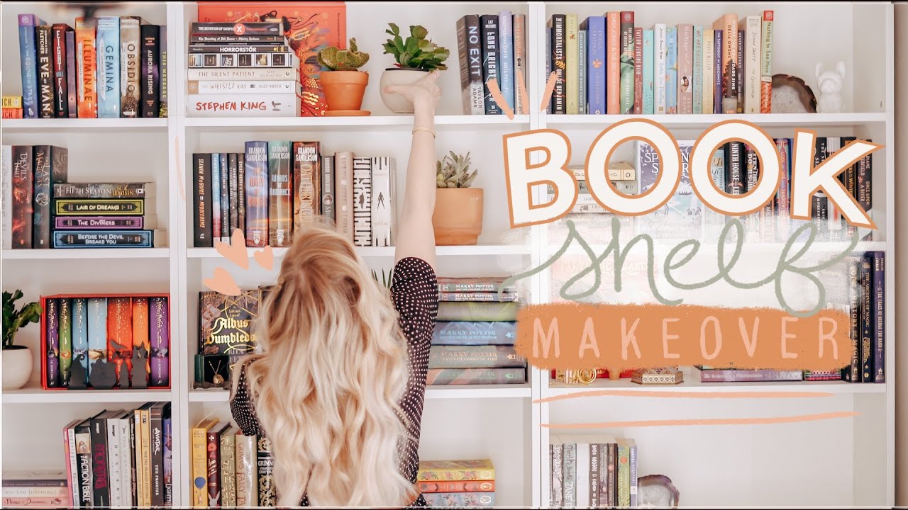 REORGANIZING MY BOOKSHELVES | how to decorate bookshelves
