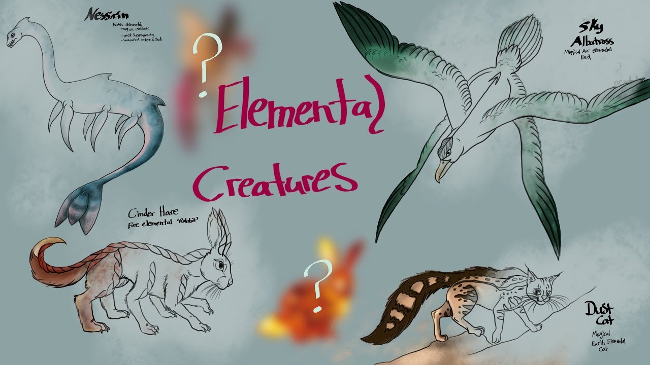 Elemental Creatures - Narrated Art with Lore