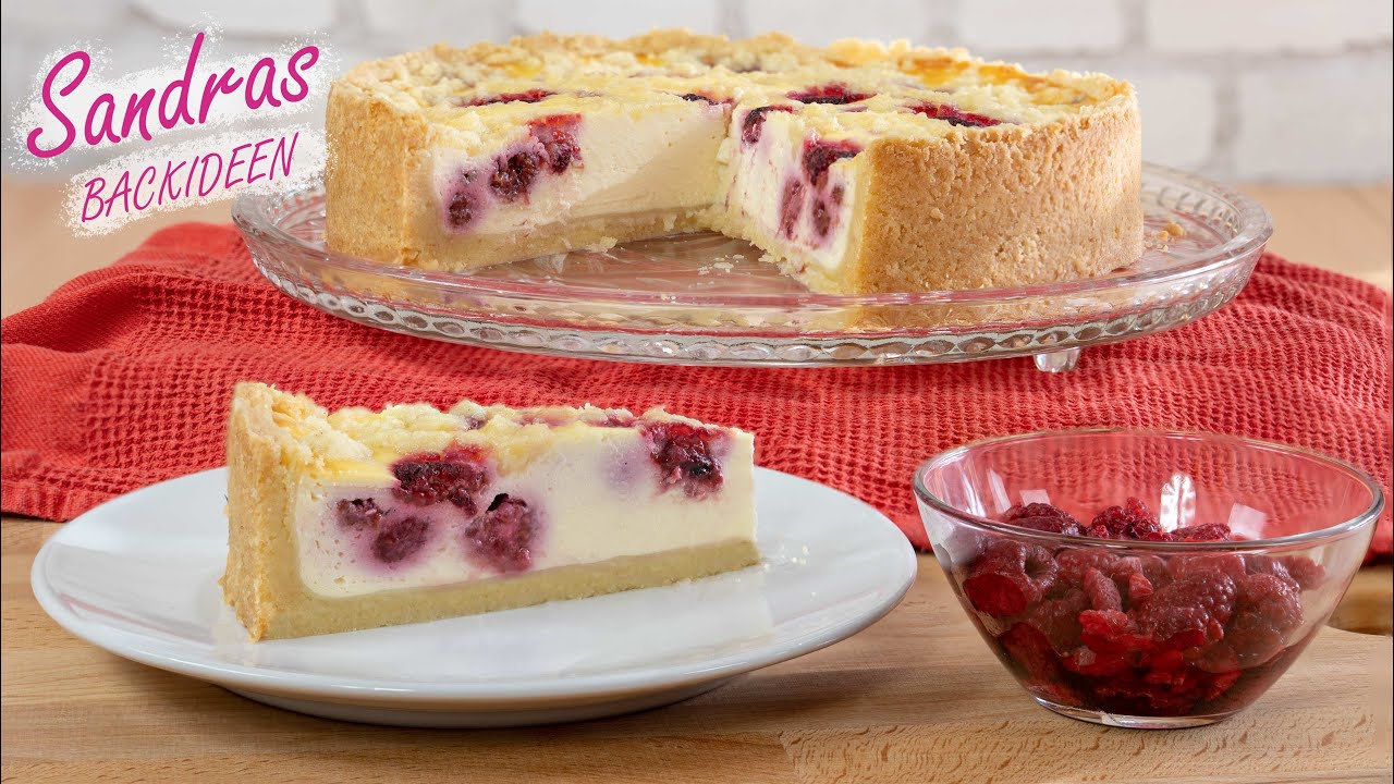 Himbeer Käsekuchen mit Streusel / fruchtiger Käsekuchen mit leckeren Himbeeren / einfaches Rezept