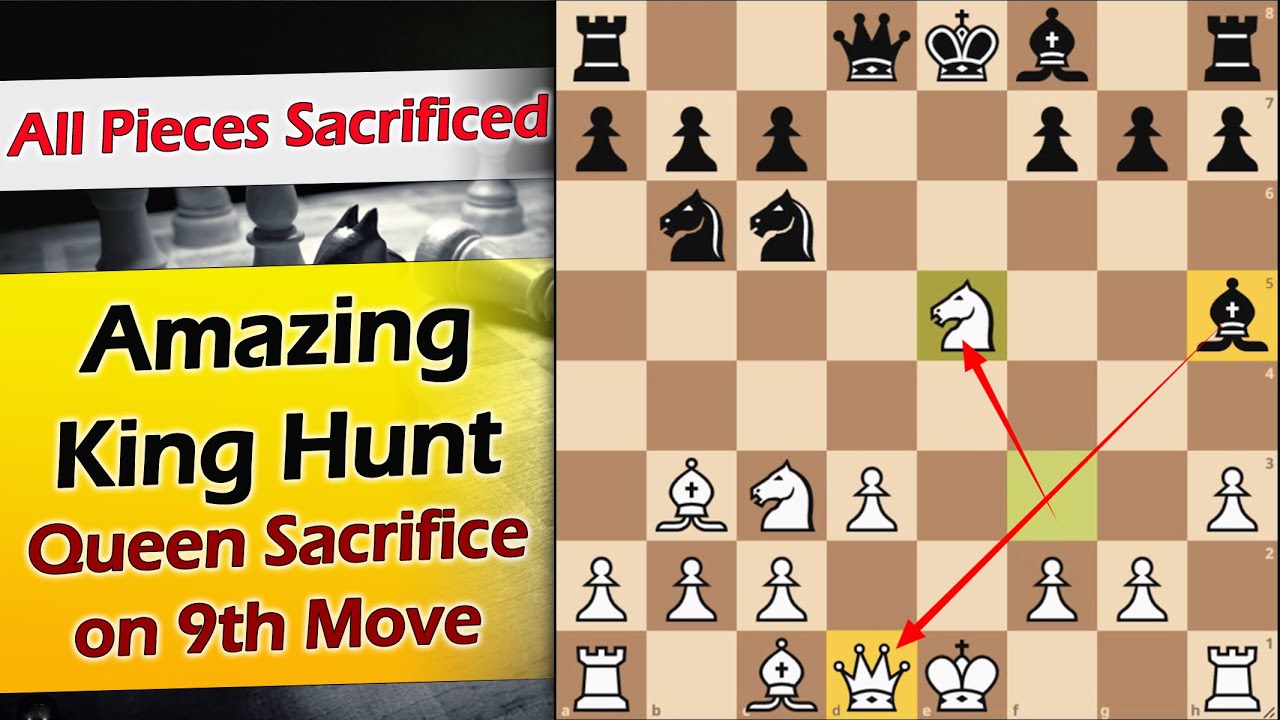 Amazing King Hunt After Queen Sac on 9th Move | Imbaud vs Strumilo 1922