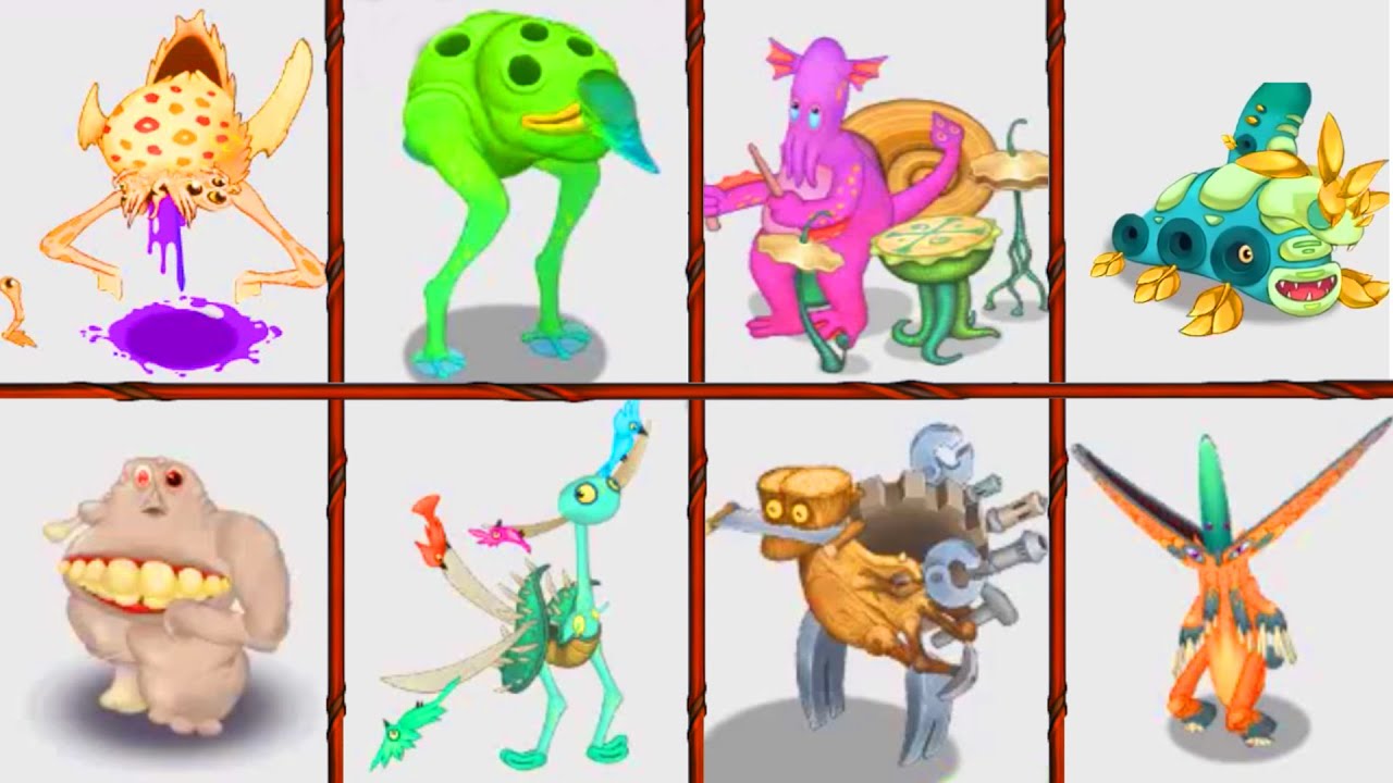 All Monster Fleegrish Island vs Aine Bop | My Singing Monster