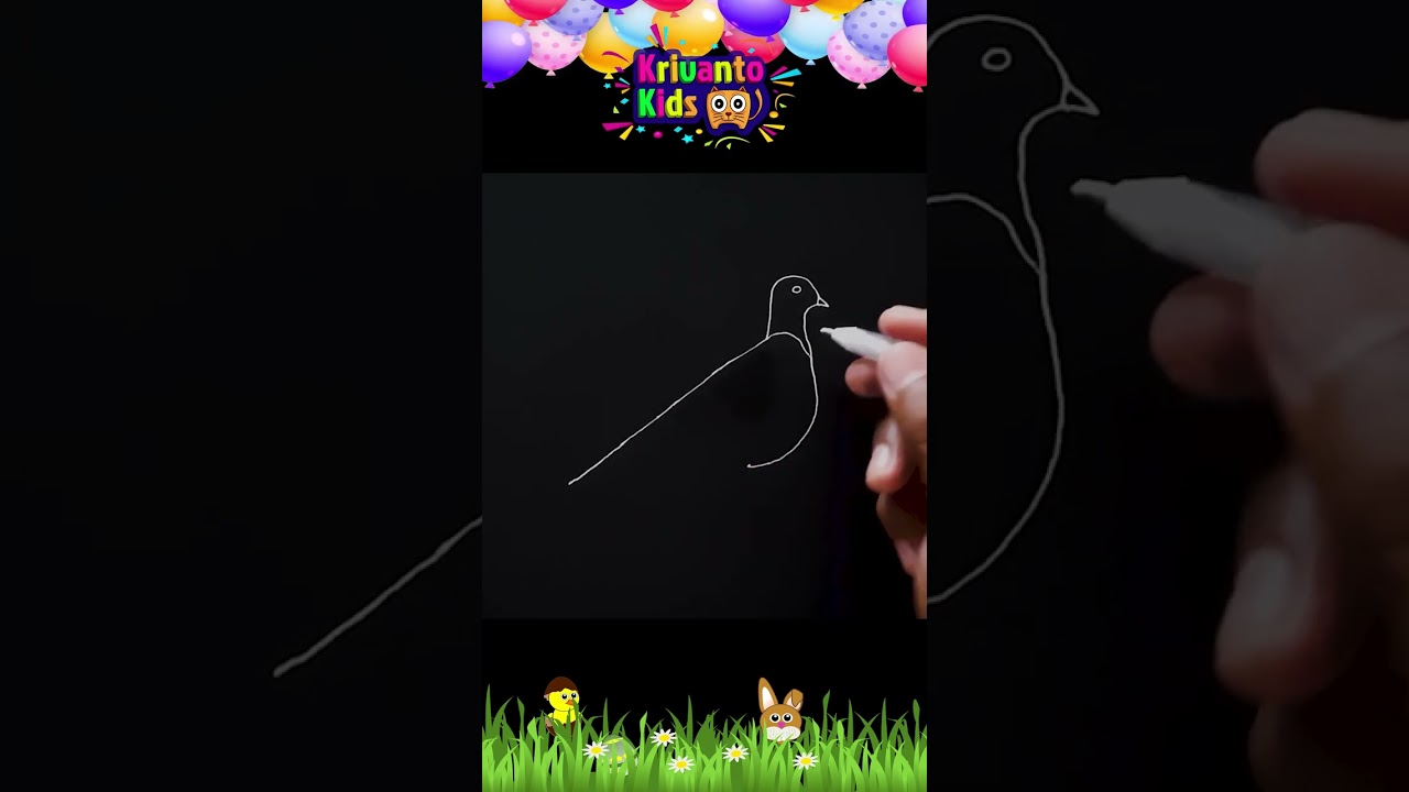 Create Fun Dove Art - Kids Tutorial with Krivanto Kids! - #shorts #trendingshorts